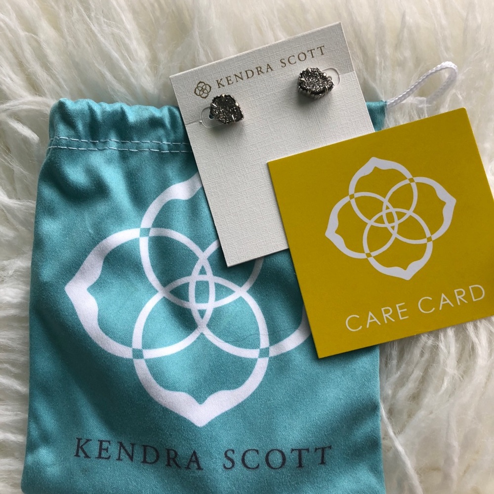 Kendra Scott Platinum Drusy Studs